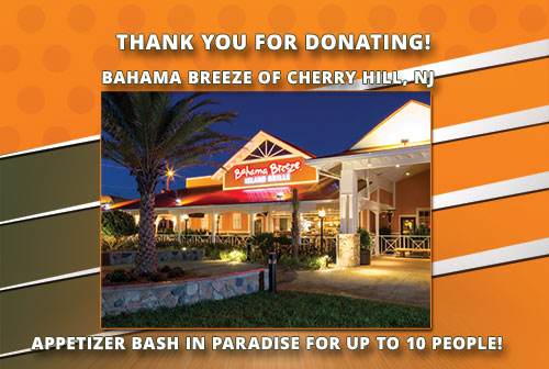 Bahama Breeze of Cherry Hill, NJ Thank you for Donating